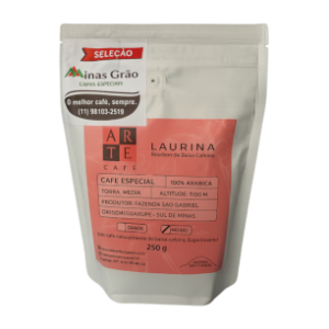 Café especial Laurina baixa cafeína moído 250g IA Minas Grao