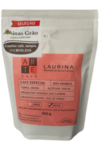 Café especial Laurina baixa cafeína moído 250g IA Minas Grao